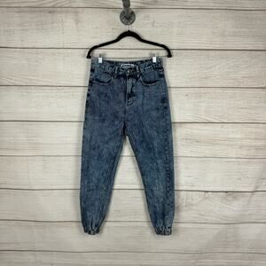 The Rockn Rev Women's Acid Washed Denim Joggers Size 4